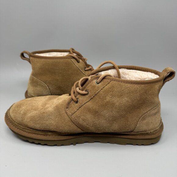 UGG Neumel 3236 Chukka Ankle Boots Chestnut Suede Men\'s Size 11 Warm Lined main image 5